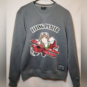 MLB Young Collection Sweatshirt Flying Player Size Medium Gray